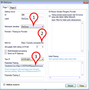 Form setting IP Client